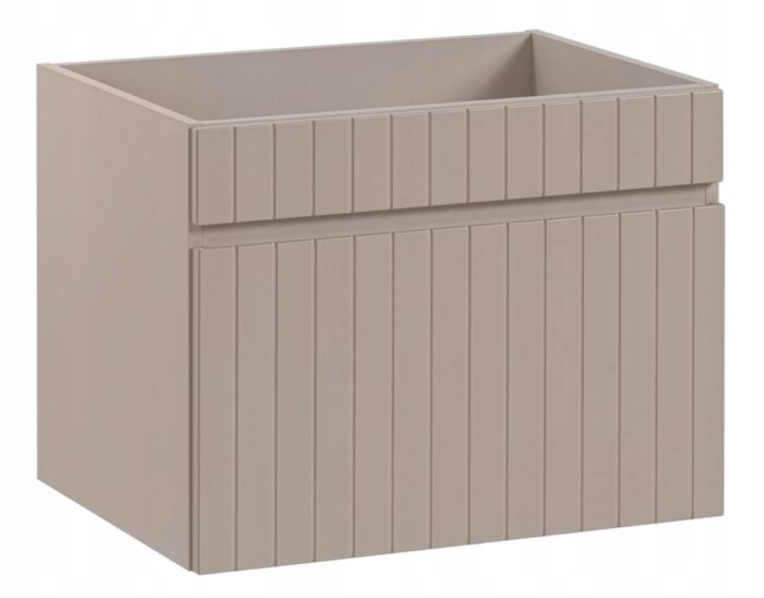 Szafka pod umywalkę ICONIC 60 cm kaszmir wisząca szuflada frezowany front
