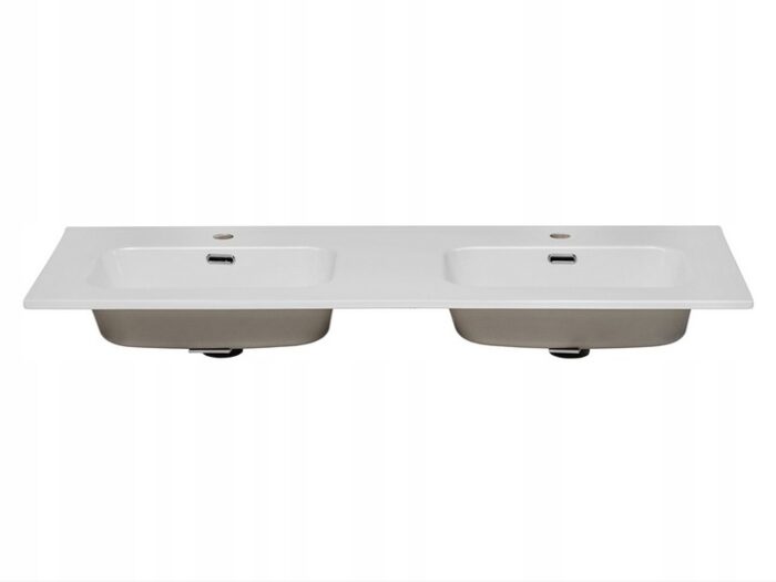 Umywalka GO 120 cm biała podwójna ceramiczna