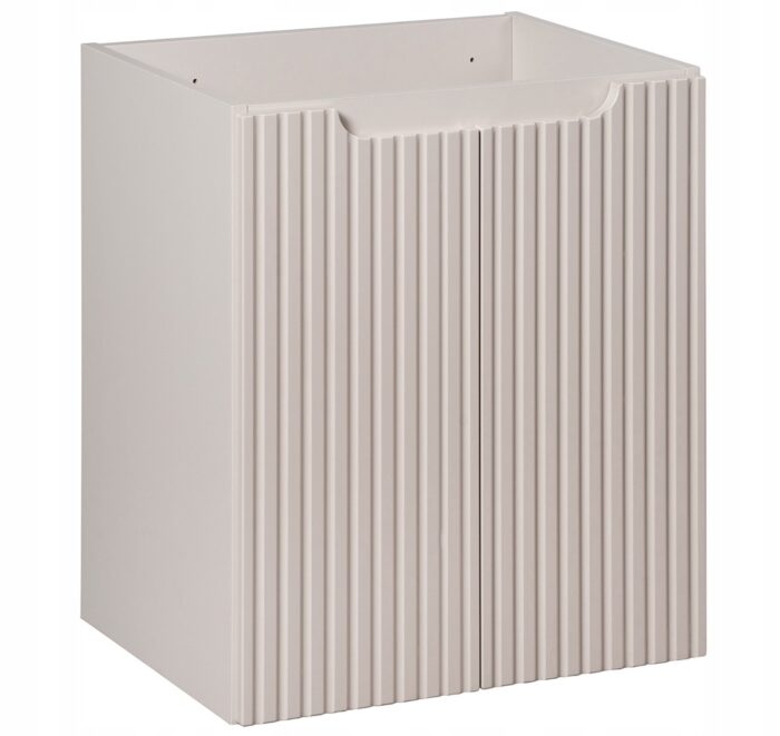 Szafka łazienkowa NOVA kaszmir 50 cm z drzwiami ryflowane fronty