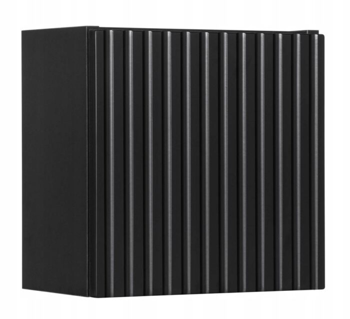 Szafka łazienkowa NOVA czarny 28x25 cm kostka kwadrat ryflowany front