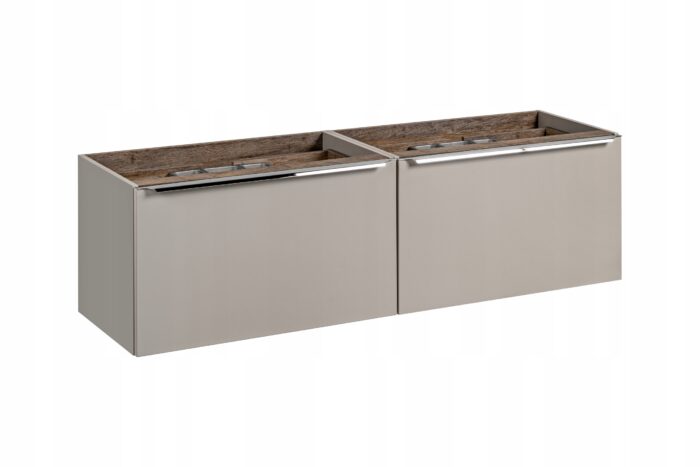 Szafka pod umywalkę SANTA FE 160 cm szary wisząca szuflady organizery