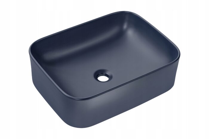 Umywalka nablatowa KAMA 50 cm granat ceramiczna stawiana na blat