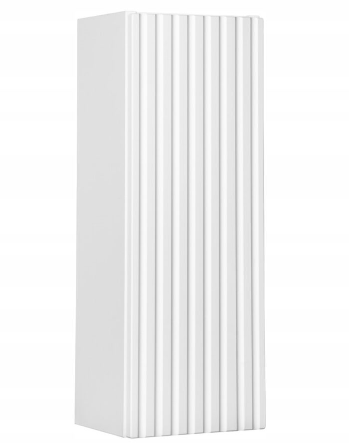 Słupek łazienkowy NOVA biały 20 cm ryflowane fronty 1 drzwi uniwersalne P/L