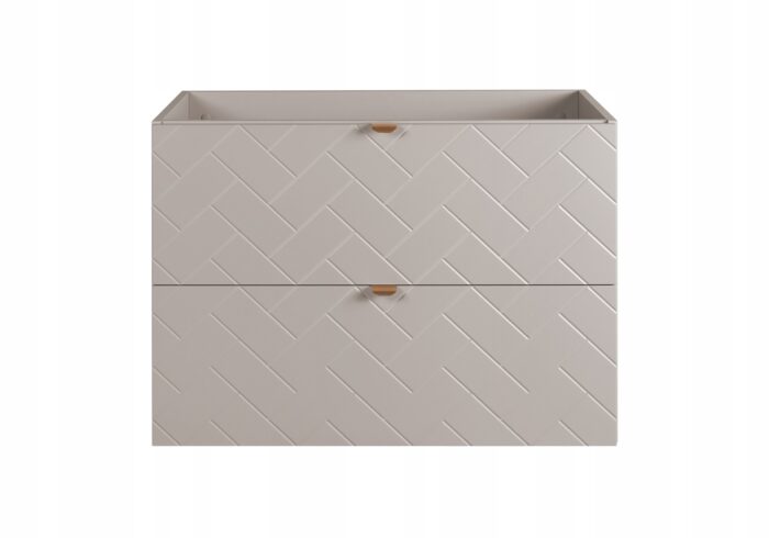 Szafka pod umywalkę MADIS 80 cm kaszmir wisząca pojemna szuflady frezowane fronty G