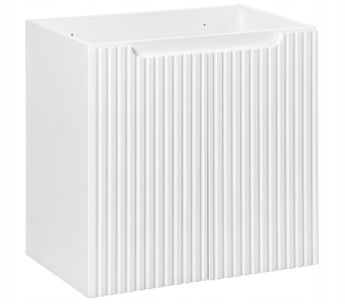 Szafka łazienkowa NOVA biały 60 cm z drzwiami ryflowane fronty