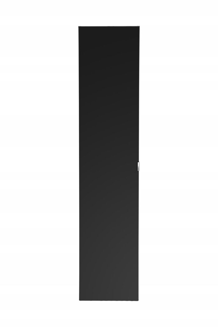 Słupek łazienkowy SANTA FE 35x160 cm czarna szafka wisząca regał szuflady wewnętrzne drzwi