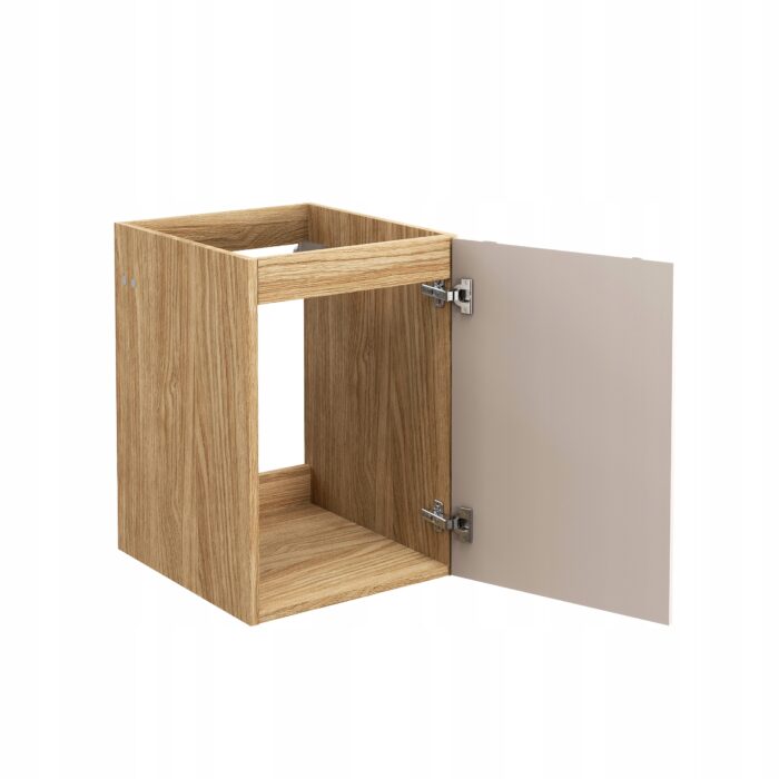 Szafka łazienkowa LUXOR 40 cm dąb beżowy front 3D pod blat wisząca drzwi