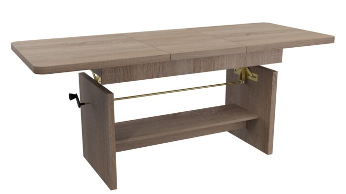 Stolik ADA 156 cm dąb truflowy ława rozkładana stół regulowany