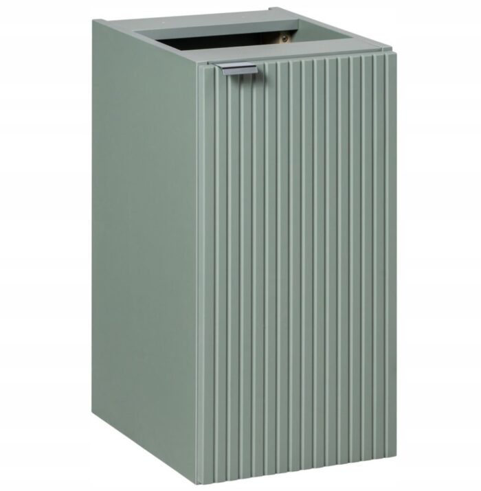 Szafka łazienkowa dolna LINE GREEN 30 cm zielona wisząca pod blat drzwi ryflowane fronty