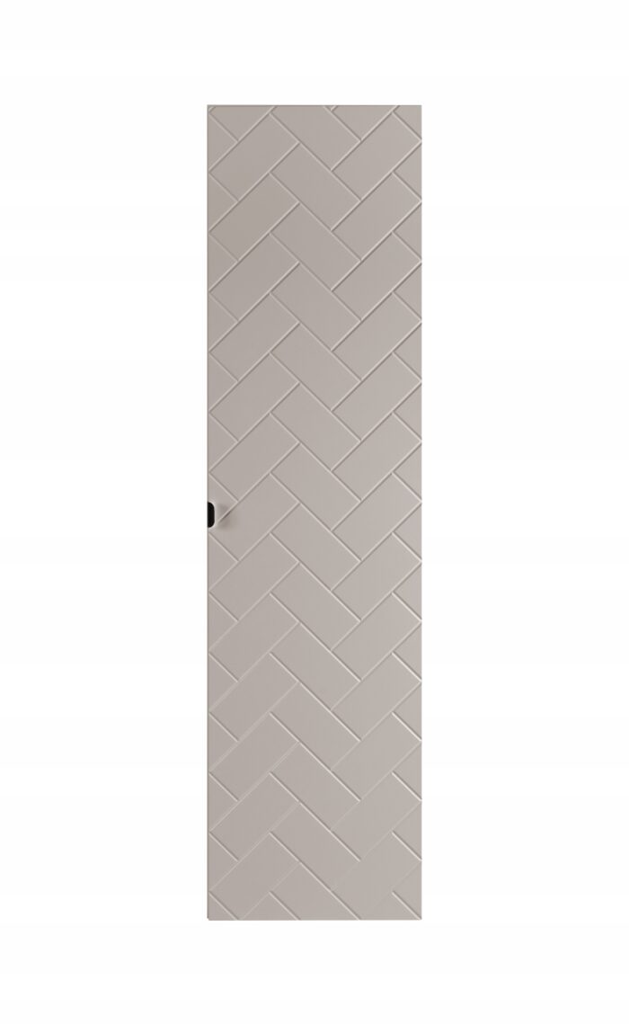 Słupek łazienkowy MADIS 35/136 cm kaszmir szafka wysoka frezowany front drzwi półki B