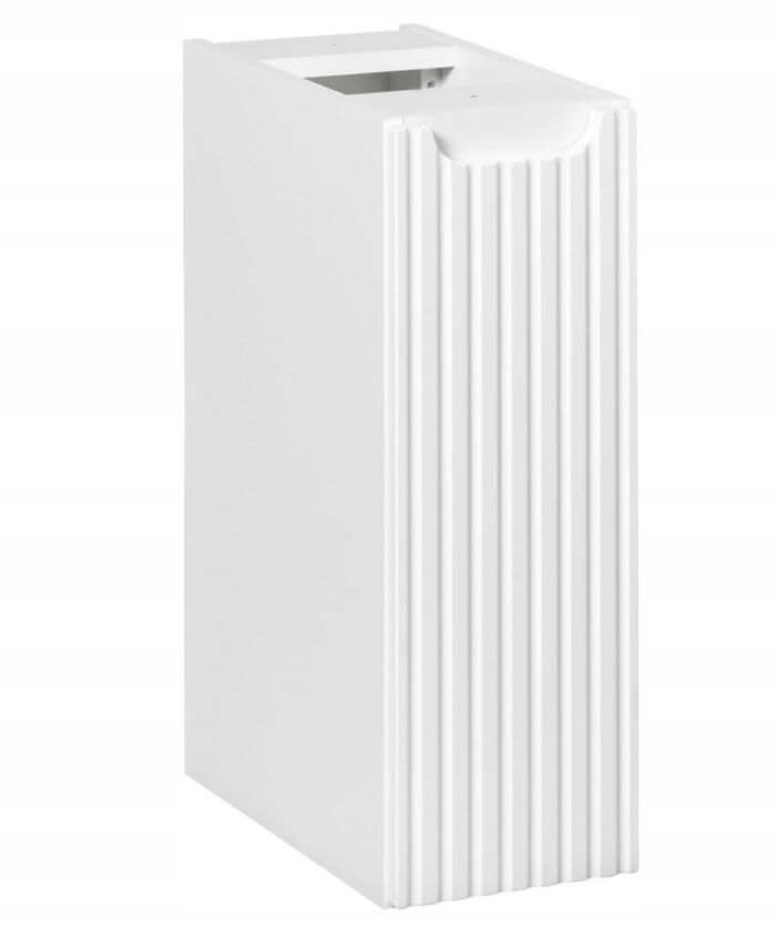 Szafka łazienkowa dolna NOVA biały 20 cm ryflowane fronty 1 drzwi uniwersalne P/L