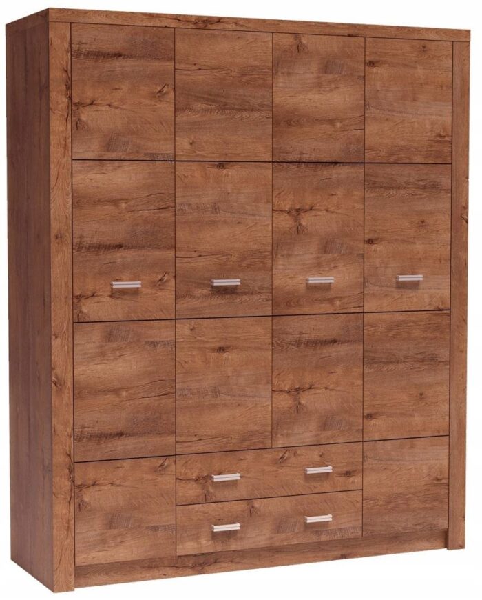 Szafa INDIANAPOLIS 178 cm jesion jasny duża pojemna szeroka