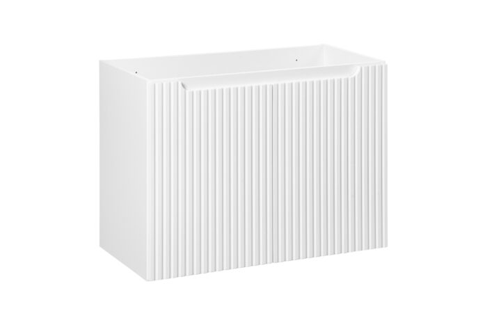 Szafka łazienkowa NOVA biały 80 cm z drzwiami ryflowane fronty