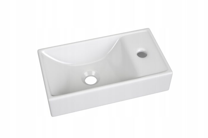 ADEL 40 cm czarna szafka łazienkowa z umywalką ryflowany front uniwersalna P/L