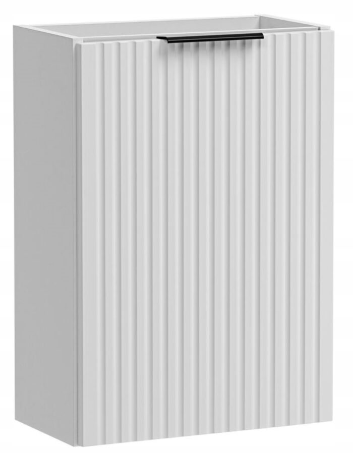 ADEL 40 cm biała szafka łazienkowa ryflowany front uniwersalna P/L
