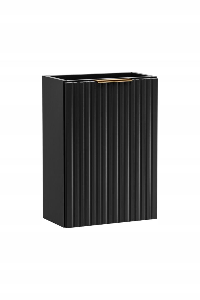 ADEL 40 cm czarna szafka łazienkowa ryflowany front uniwersalna P/L