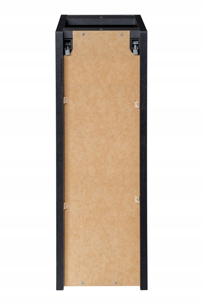 Szafka łazienkowa dolna NOVA czarny 30 cm ryflowane fronty 1 drzwi uniwersalne P/L