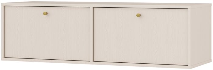 Szafka RTV AVILA 120 cm beż piaskowy wisząca z klapami