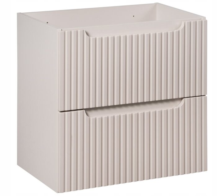 Szafka łazienkowa NOVA kaszmir 60 cm z szufladami ryflowane fronty