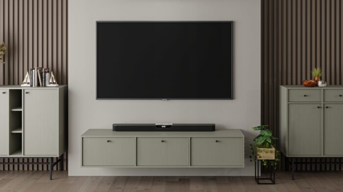 Szafka RTV AVILA 180 cm zielona wisząca z klapami