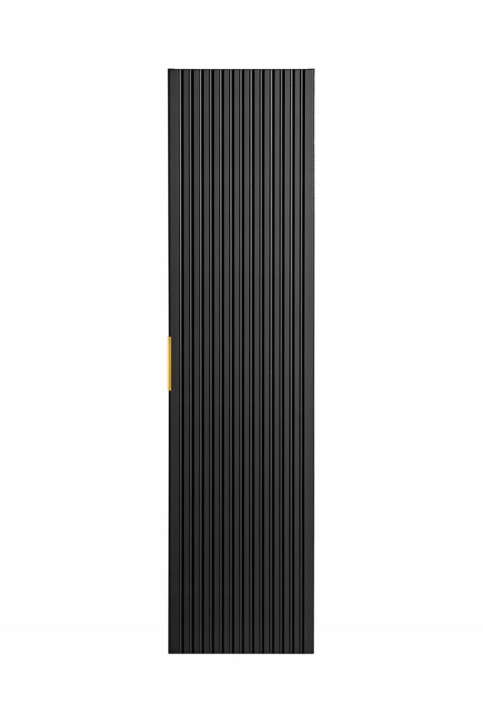 ADEL 140 cm czarny słupek łazienkowy ryflowany front wiszący uniwersalny P/L