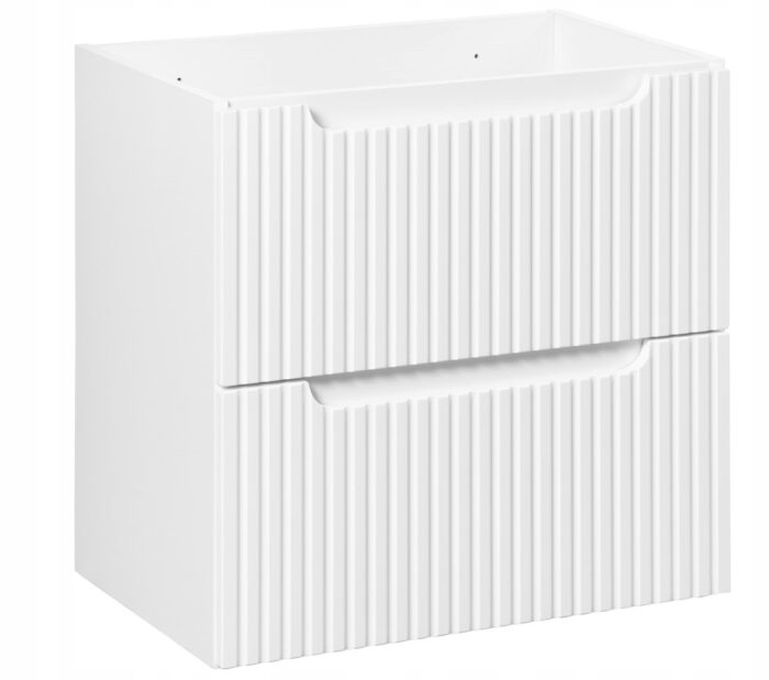 Szafka łazienkowa NOVA biały 60 cm z szufladami ryflowane fronty