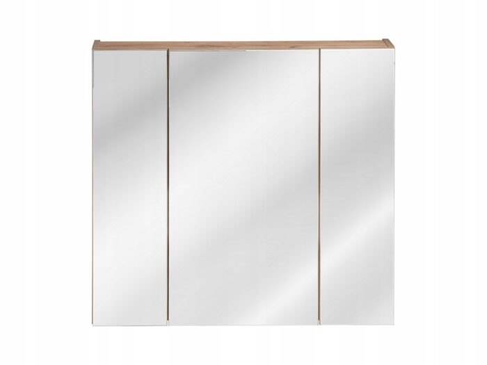Szafka łazienkowa z lustrem CAPRI 80 cm dąb craft wiszący regał półki