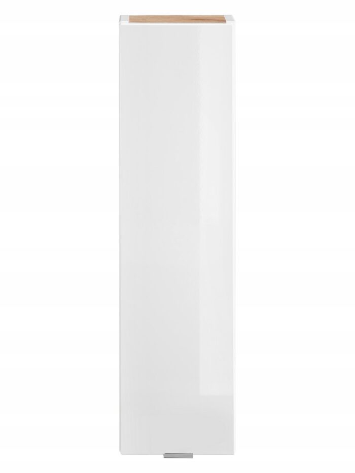 Szafka łazienkowa CAPRI 20 x 75 cm biała dąb craft wisząca regał półki drzwi