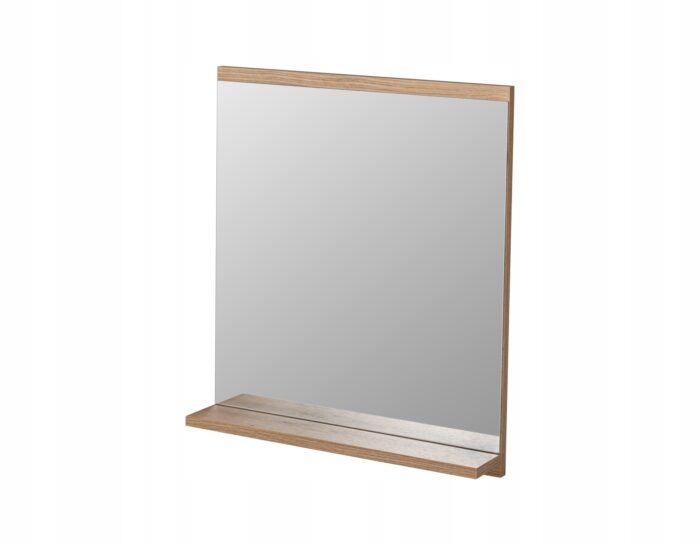 Lustro łazienkowe NOVA dąb 60 cm półka