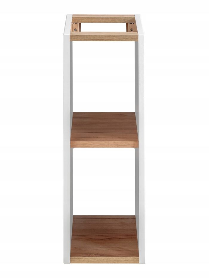 Regał łazienkowy CAPRI 20 cm cm dąb biały połysk wisząca szafka półki