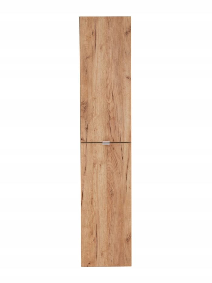 Słupek łazienkowy CAPRI 35x170 cm cm dąb craft wisząca szafka metalowe uchwyty drzwi półki