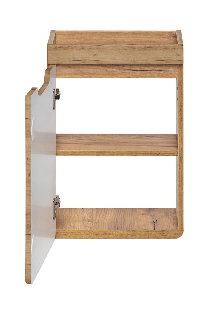 Szafka pod umywalkę ARUBA 40 cm dąb craft wąska wisząca drzwi półki