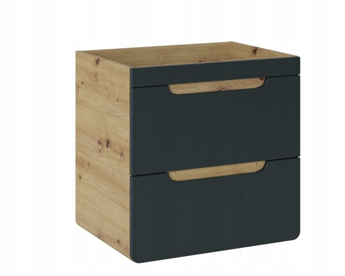 Szafka pod umywalkę ARUBA 60 cm dąb craft grafit wisząca szuflady