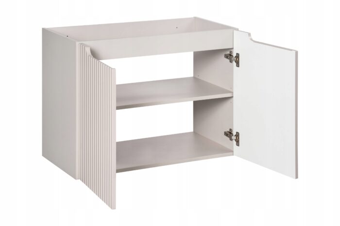 Szafka łazienkowa NOVA kaszmir 80 cm ryflowane fronty 2 drzwi uniwersalna