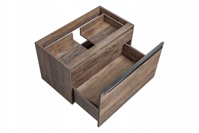 Szafka pod umywalkę SANTA FE 80 cm dąb wisząca pojemna szuflady organizer