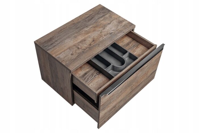 Szafka pod umywalkę SANTA FE 80 cm dąb wisząca pojemna szuflady organizer