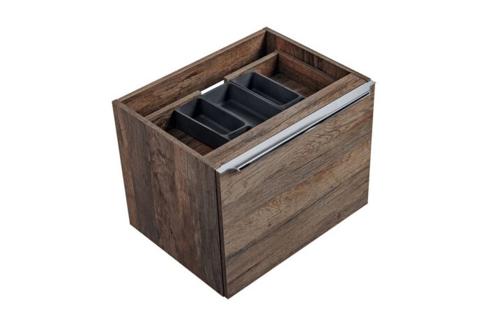 Szafka pod umywalkę SANTA FE 60 cm dąb wisząca pojemna szuflady organizer
