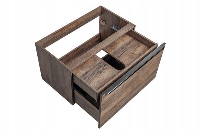 Szafka pod umywalkę SANTA FE 60 cm dąb wisząca pojemna szuflady organizer