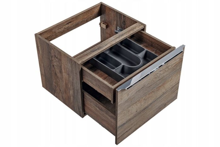Szafka pod umywalkę SANTA FE 60 cm dąb wisząca pojemna szuflady organizer