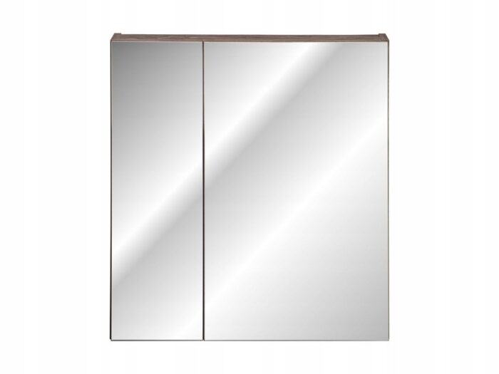 Szafka łazienkowa z lustrem SANTA FE 60 cm dąb wisząca gniazdko wewnętrzne drzwi półki