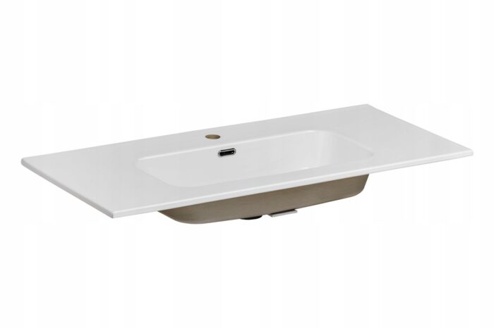 Umywalka meblowa GO-100 101 cm biała ceramiczna wpuszczana