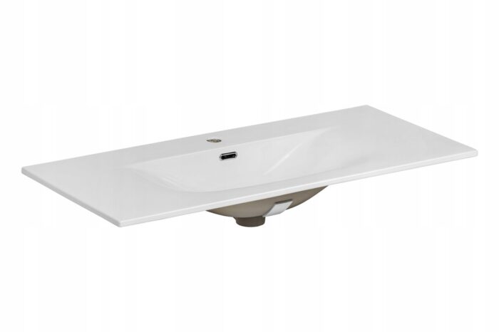 Umywalka meblowa SKY 101 cm biała ceramiczna wpuszczana