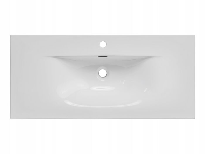 Umywalka meblowa SKY 101 cm biała ceramiczna wpuszczana