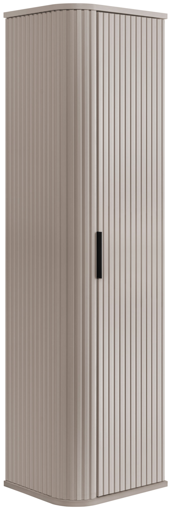 Słupek łazienkowy GLAMOUR 35 x 139 cm kaszmir szafka wisząca wysoka ryflowane fronty