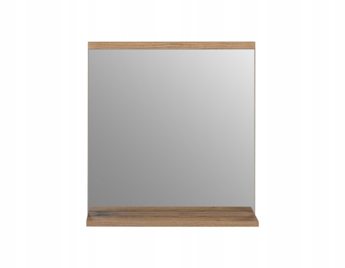Lustro łazienkowe NOVA dąb 60 cm półka