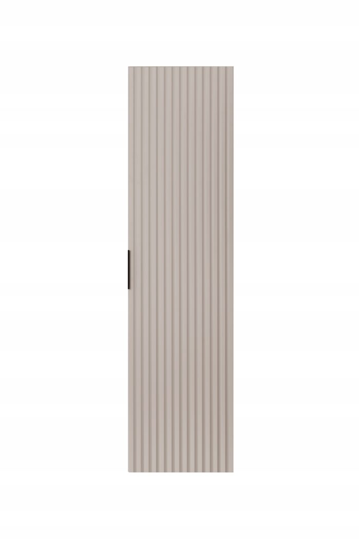 Słupek łazienkowy FLOW 35 x 139 cm kaszmir szafka drzwi półki ryflowane fronty