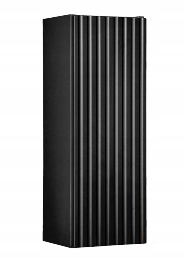 Szafka łazienkowa górna NOVA czarny 20 cm ryflowane fronty 1 drzwi uniwersalne P/L