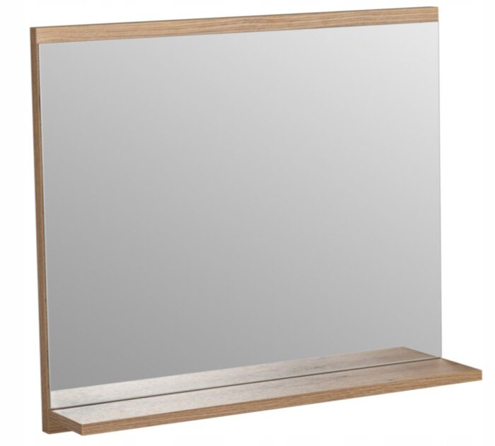 Lustro łazienkowe NOVA dąb 80 cm półka