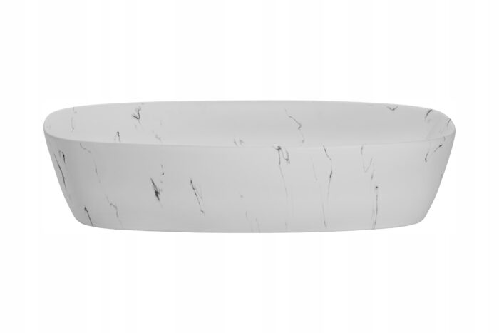 Umywalka nablatowa MEGI 60 cm biała ceramiczna wolnostojąca