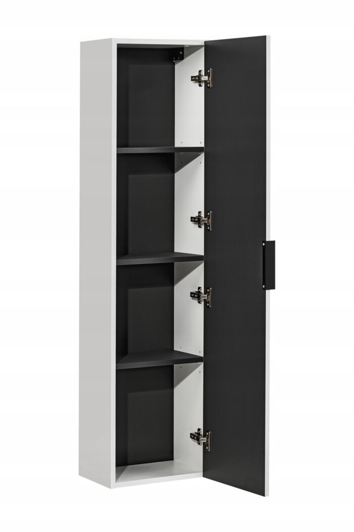 ADEL 140 cm biały słupek łazienkowy ryflowany front wiszący uniwersalny P/L